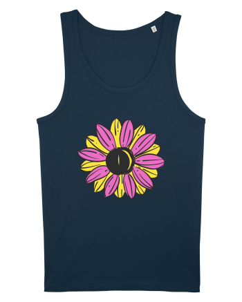 Retro Vintage Flower Navy