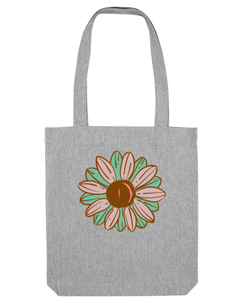 Retro Vintage Flower Heather Grey
