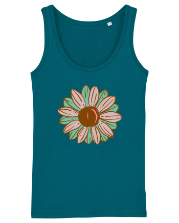 Retro Vintage Flower Ocean Depth