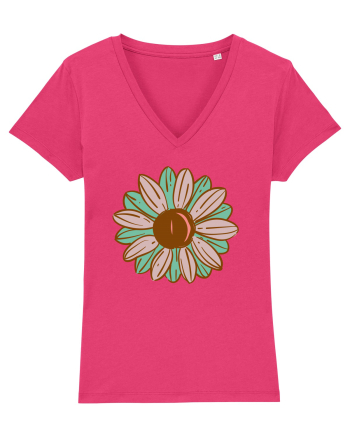 Retro Vintage Flower Raspberry