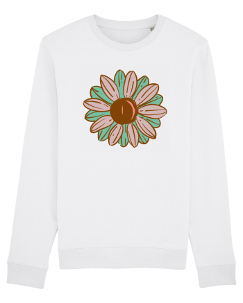 Retro Vintage Flower White