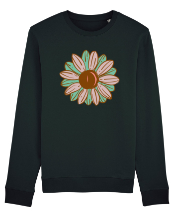 Retro Vintage Flower Black
