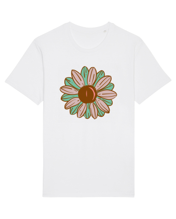 Retro Vintage Flower White