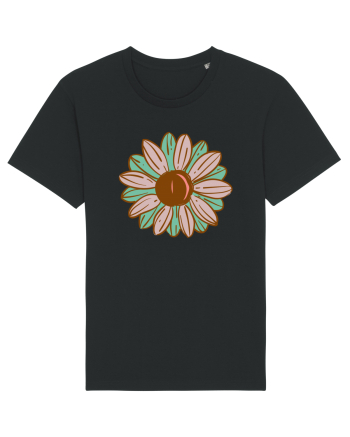 Retro Vintage Flower Black
