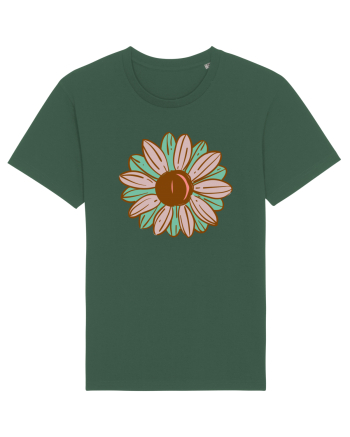 Retro Vintage Flower Bottle Green