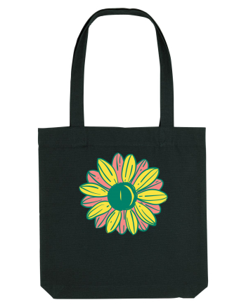 Retro Vintage Flower Black