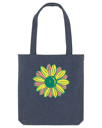 Retro Vintage Flower Midnight Blue