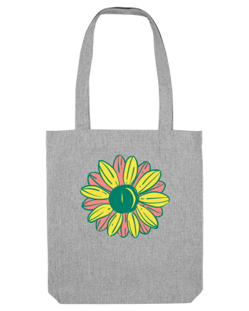 Retro Vintage Flower Heather Grey