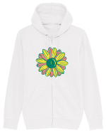 Retro Vintage Flower Hanorac cu fermoar Unisex Connector