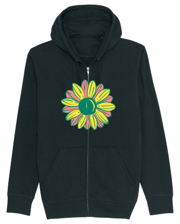 Retro Vintage Flower Black