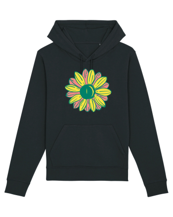 Retro Vintage Flower Black