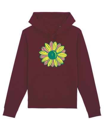 Retro Vintage Flower Burgundy