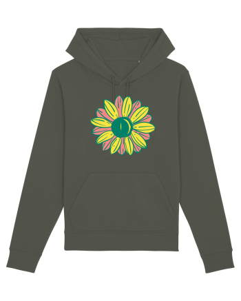Retro Vintage Flower Khaki
