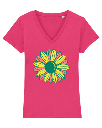 Retro Vintage Flower Raspberry