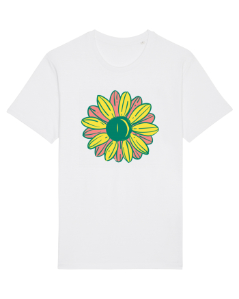 Retro Vintage Flower White