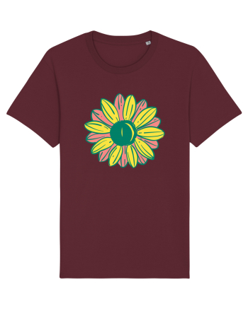 Retro Vintage Flower Burgundy