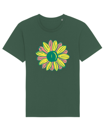 Retro Vintage Flower Bottle Green
