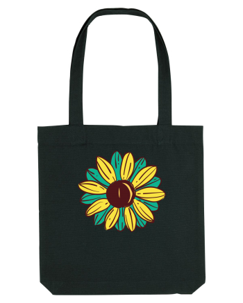 Retro Vintage Flower Black