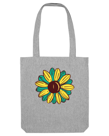 Retro Vintage Flower Heather Grey