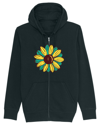 Retro Vintage Flower Black