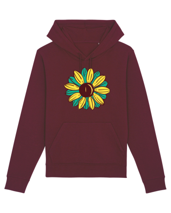 Retro Vintage Flower Burgundy