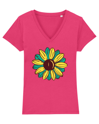 Retro Vintage Flower Raspberry