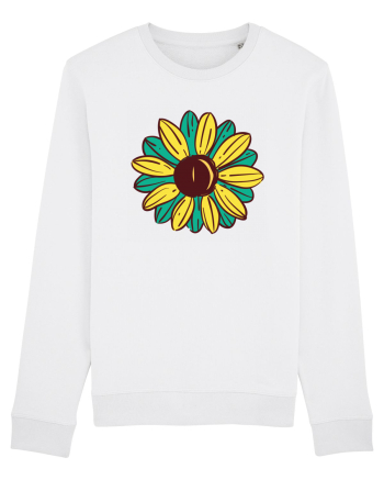Retro Vintage Flower White