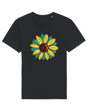Retro Vintage Flower Black