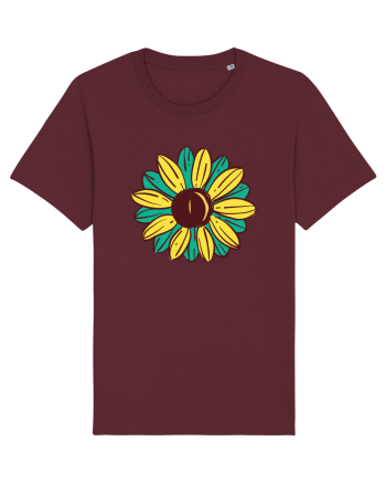 Retro Vintage Flower Burgundy
