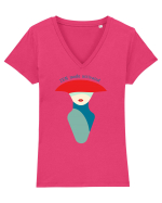 Zen mode activated  Tricou mânecă scurtă guler V Damă Evoker