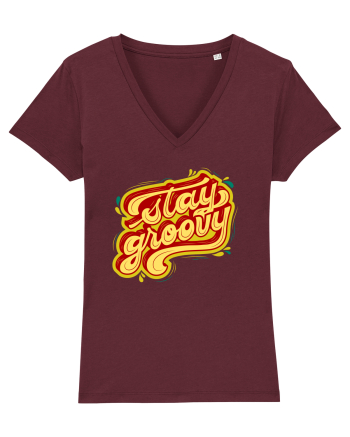 Stay Groovy Burgundy