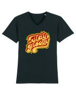 Stay Groovy Tricou mânecă scurtă guler V Bărbat Presenter
