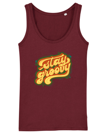 Stay Groovy Burgundy