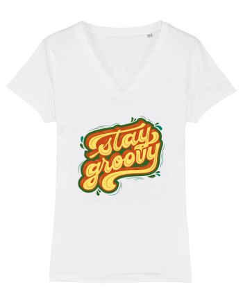Stay Groovy White