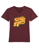 Stay Groovy Tricou mânecă scurtă guler V Bărbat Presenter