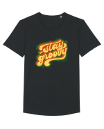 Stay Groovy Tricou mânecă scurtă guler larg Bărbat Skater