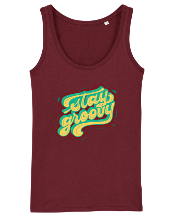 Stay Groovy Burgundy