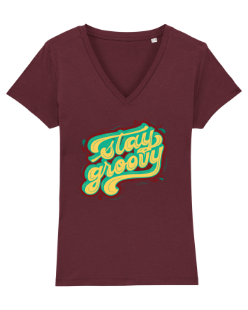 Stay Groovy Burgundy
