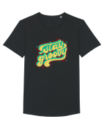 Stay Groovy Tricou mânecă scurtă guler larg Bărbat Skater