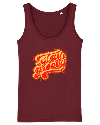 Stay Groovy Burgundy