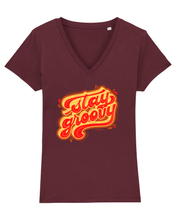 Stay Groovy Burgundy