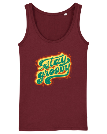 Stay Groovy Burgundy