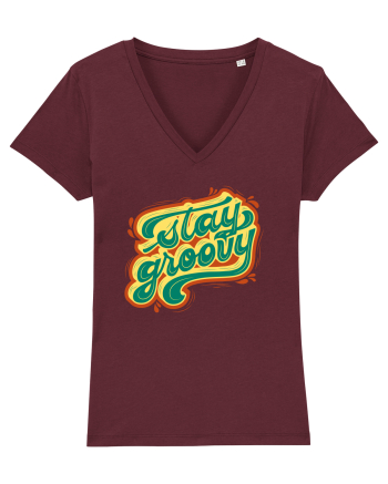 Stay Groovy Burgundy