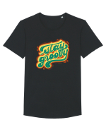 Stay Groovy Tricou mânecă scurtă guler larg Bărbat Skater