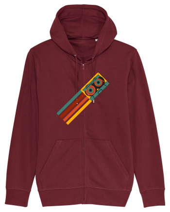 90'S Retro Cassette Tape Burgundy