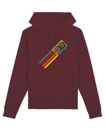 90'S Retro Cassette Tape Burgundy