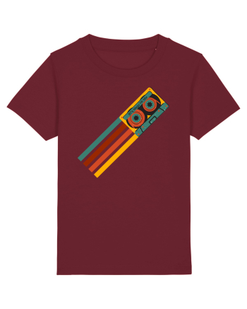 90'S Retro Cassette Tape Burgundy