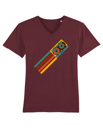 90'S Retro Cassette Tape Burgundy