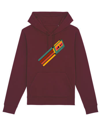 90'S Retro Cassette Tape Burgundy