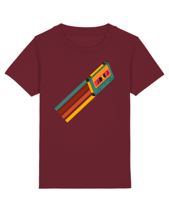 90'S Retro Cassette Tape Burgundy